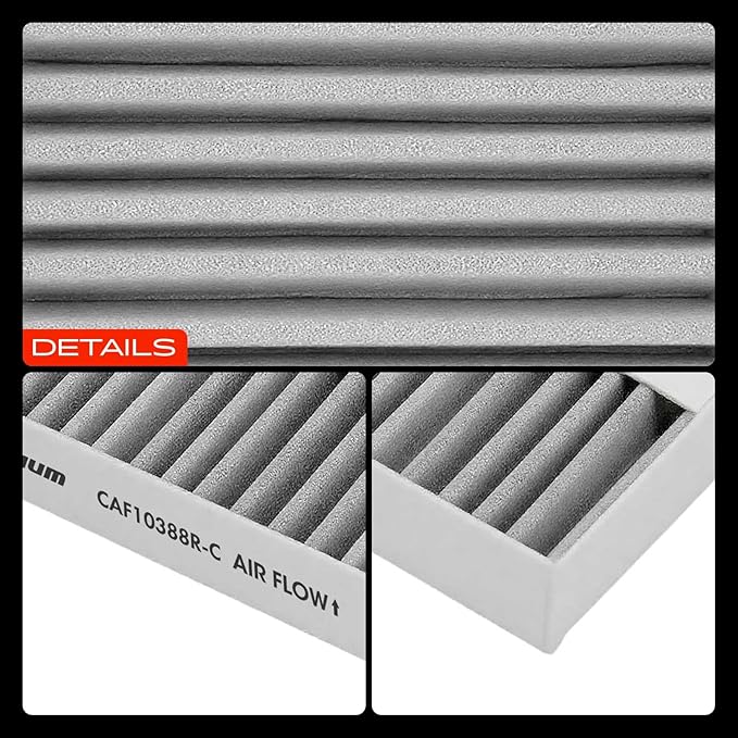 A-Premium 2-PC Cabin Air Filter with Activated Carbon Compatible with Nissan & Infiniti Models - Titan 2004-2015, Armada 2005-2015, NV2500 NV3500 2012-2014, QX56 2004-2010 - V8 5.6L