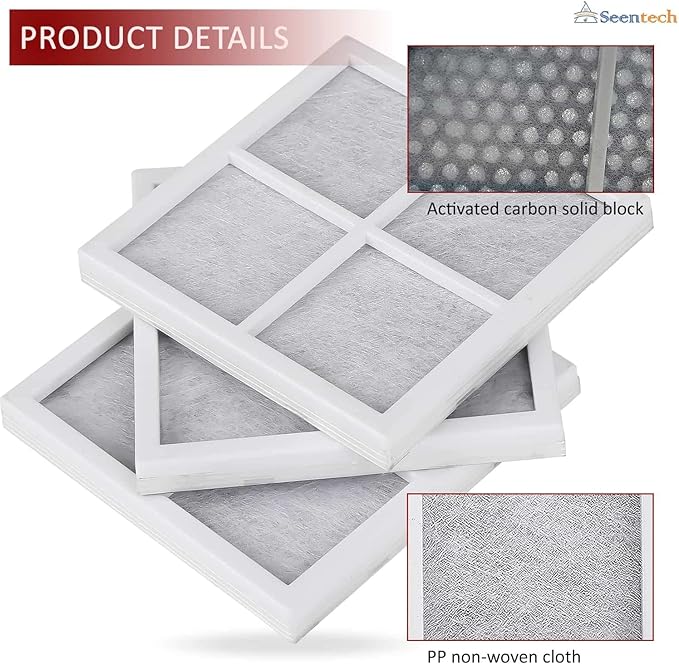 LT120F Air Filter by Seentech - Compatible with Kenmore & LG Refrigerators– Replaces: ADQ73214408 ADQ73214402 ADQ73214404 ADQ73214405 ADQ73214406 AP6990312 PS3654115 (Pack of 6)