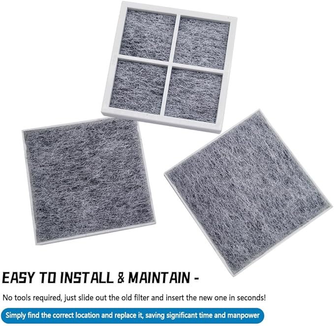 Refrigerator Air Filter Replacement Compatible with LG LFXS26973S LFXS28596S LRFXC2406D LRFXC2416S LRMDS3006D, Pack of 3