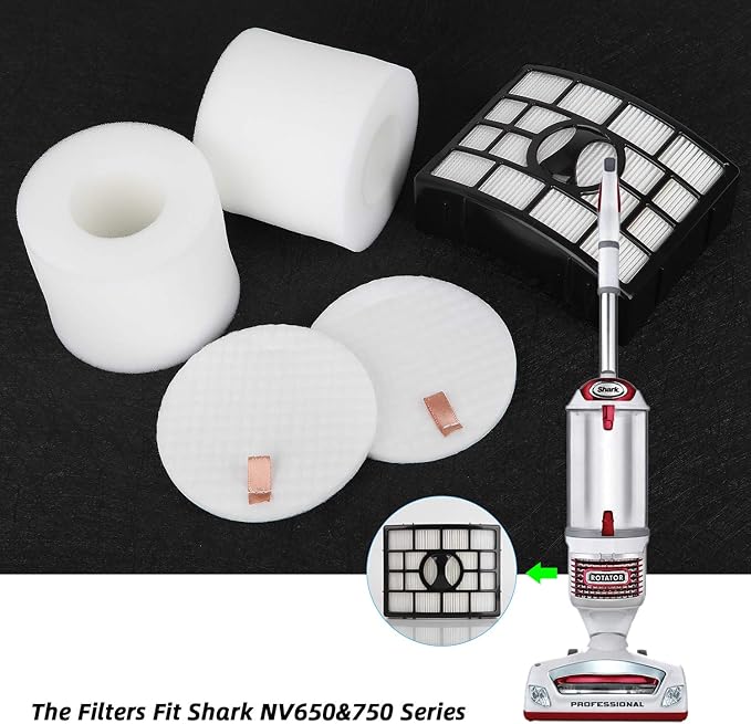 Replacement Filter for Shark NV752, NV751, NV750, NV650, NV651, NV652, NV765, NV831, NV835, AX950, AX951, AX952, ZU632, ZU881, AZ1000, AZ1002 (Part XFF650 & XHF650)