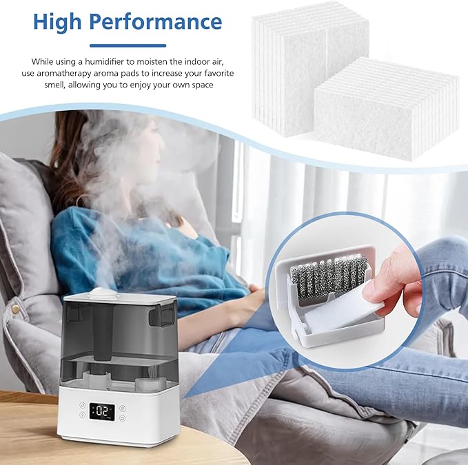 ShufudeJa Humidifier Aroma Pads 30 Pack, Aroma Pad Replacement Filter Compatible with LEVOIT LV600S, Classic300S, LV600HH, OasisMist450S Humidifiers, Increase Fragrance Function