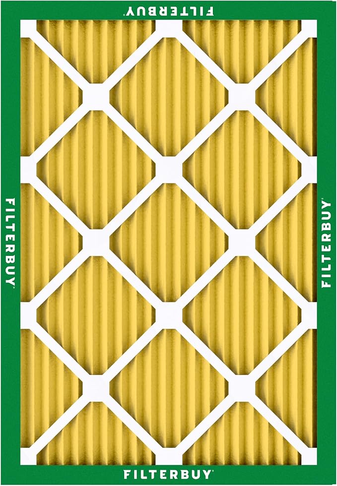 Filterbuy 22x24x1 Air Filter MERV 11 Superior Pet & Allergy Defense (2-Pack), Electrostatic Pleated HVAC AC Furnace Filters Replacement, Made in USA (Actual Size: 21.50 x 23.50 x 0.75)