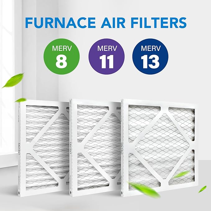 LotFancy 12x12x1 Air Filter MERV 13 4-Pack, Electrostatic Pleated HVAC Furnace Air Filter, Captures Pet Dander Smog Smoke, Actual Size: 11.75"x11.75"x0.75"