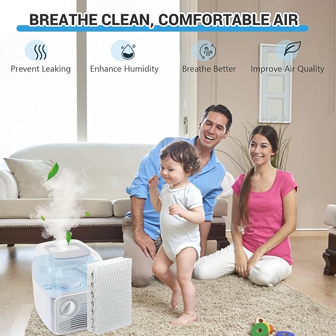 WF813 Humidifier Filter Compatible with Equate EQWF813, EQ-2119-UL, Relion RCM-832N RCM832, ProCare PCWF813, PCCM-832N, Cool Mist Humidifier Replacement Wick Filter 6 Pack
