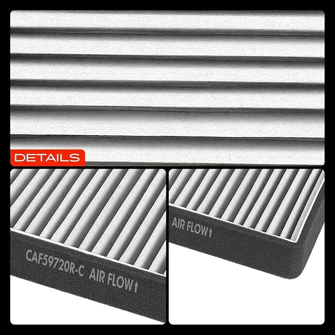 A-Premium 2-PC Cabin Air Filter with Activated Carbon Compatible with Mercedes-Benz E300, E320, E420, S350, S430, S500, S600, CL500, CL600, CL55 AMG, CL65 AMG, E55 AMG, S55 AMG, Located Under Hood