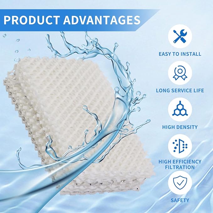 WF813 Humidifier Filter Replacement for Equate EQ-2119-UL EQWF813, Relion RCM-832 RCM-832N, ProCare PCWF813 PCWF-813 PCCM-840 PCCM-832N Cool Mist Humidifiers Wick Filters (2 Pack)