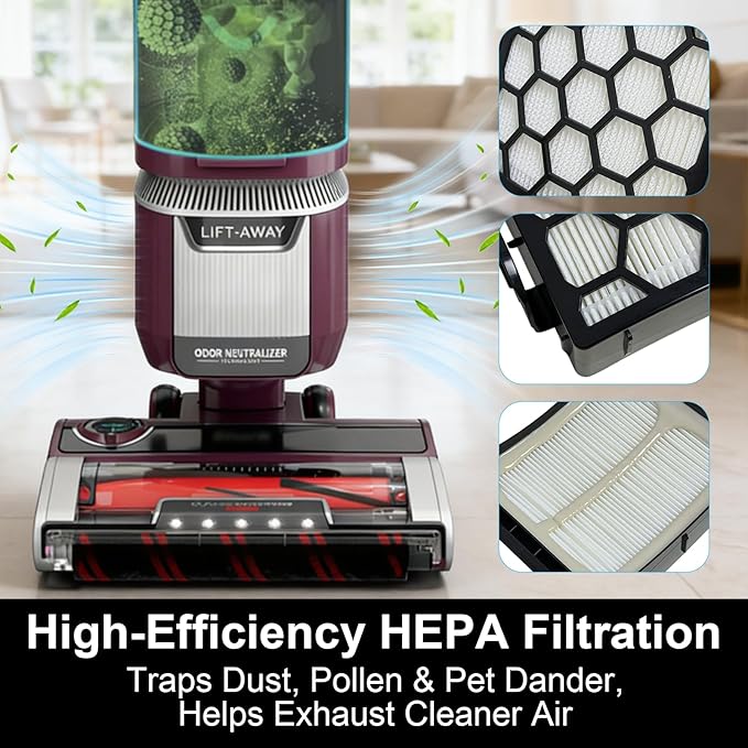 LA702 LA555 Filter Replacement for Shark Rotator Pet Lift-Away ADV Upright Vacuum LA702 LA555: 1 Soft Roller Brush, 2 HEPA Filters, 4 Foam & Felt kit for Pet Hair, Dust & Everyday Vacuum Maintenance