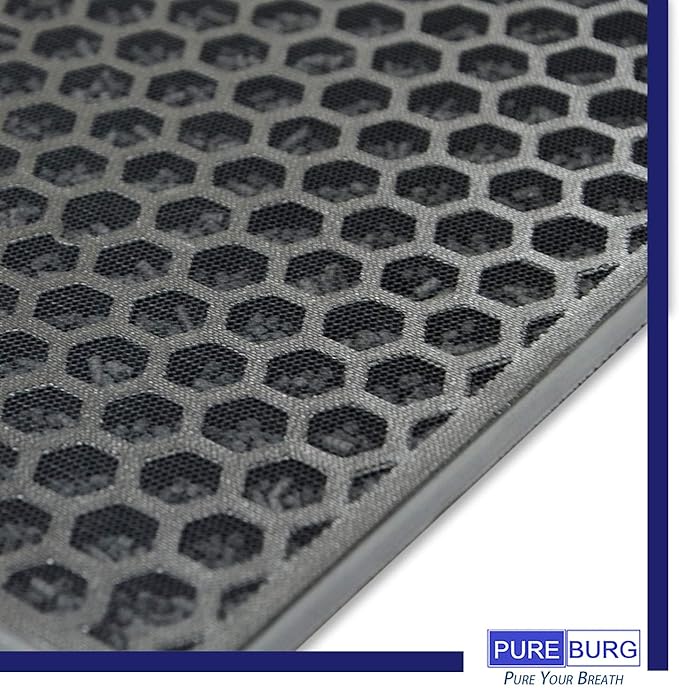 PUREBURG Replacement Filter Compatible with RabbitAir BioGS 2.0 Ultra Quiet Model SPA-550A & SPA-625A Air Purifiers, H13 True HEPA and Activated Carbon Set, 4 Piece Pack