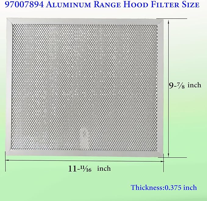 2-Pack upgraded Stove Hood Vent Filters 97007894 kitchen vent hood filter 9.9" x 11.7" Fit's Bro-an Range Hood Filter Replacement and Nutone Kitchen Exhaust Fan Filter Screen