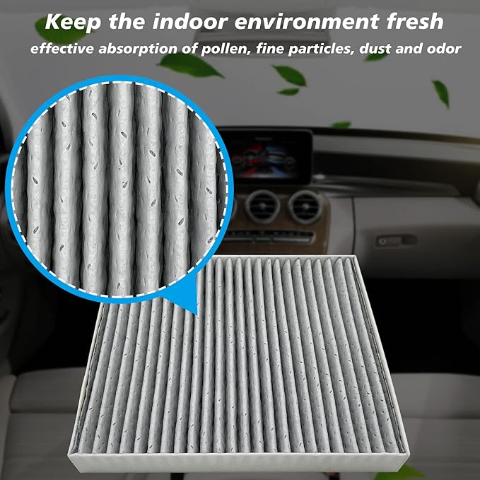 2PCS Capume for Cabin Air Filter JM277 Fits for 2019-2025 QX50, 2022-2025 QX55, 2022-2025 QX60, 2019-2025 Altima, 2021-2025 Rogue, 2020-2025 Sentra, Fits for 272775NA0A, 27277-6CA0A