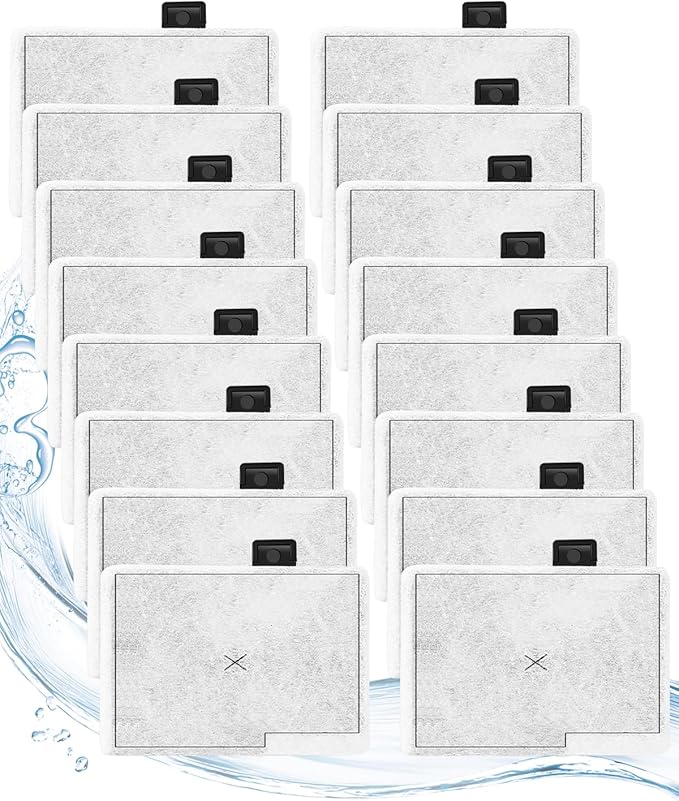 16pcs Small Filter for Fish Tank Compatible with Aqueon QuietFlow Power Filter Size 10 & E Internal Filter - Aquarium Filter Cartridge for Small Aquariums