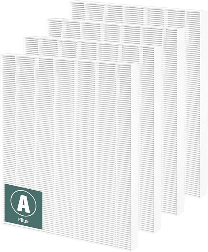 Funmit 4 Pack 115115 Replacement Filter A Size 21 Compatible with Winix PlasmaWave Air Purifier C535 5300 5300-2 5500 5500-2 6300 6300-2 P300 AM90 9000 5000 5000B C909 9800