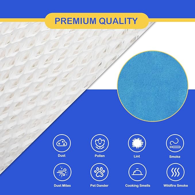 Humidifier Wicking Filter Replacement 2.0 Compatible with Canopy Bedside and Nursery Humidifier 2.0, Wood Pulp & Paper Filter, 3 Pack (Blue)