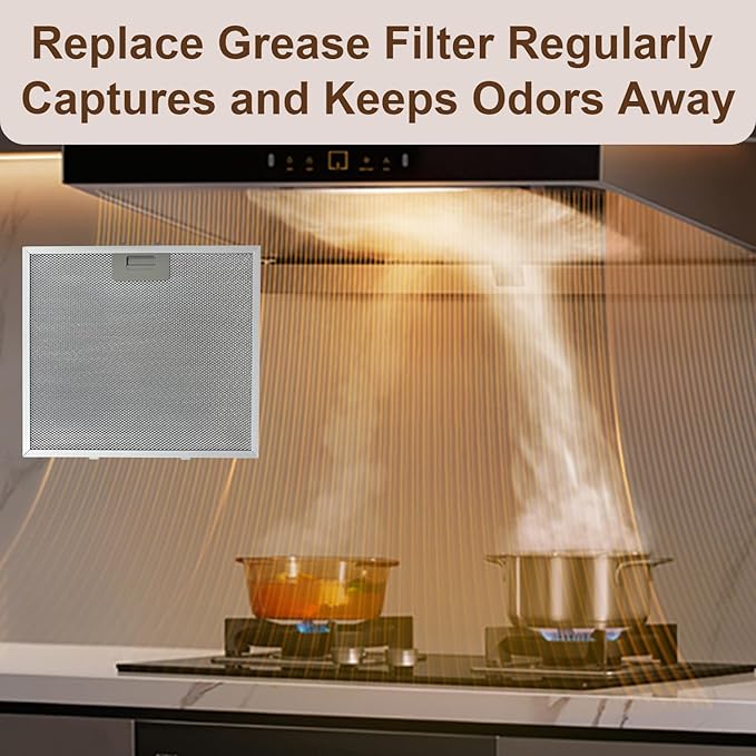 3 PCS 5MU36 Aluminum Mesh Replacement Filter Compatible with COSMO COS-5MU36 36 in. Delta Collection Ducted Under Cabinet Range Hood