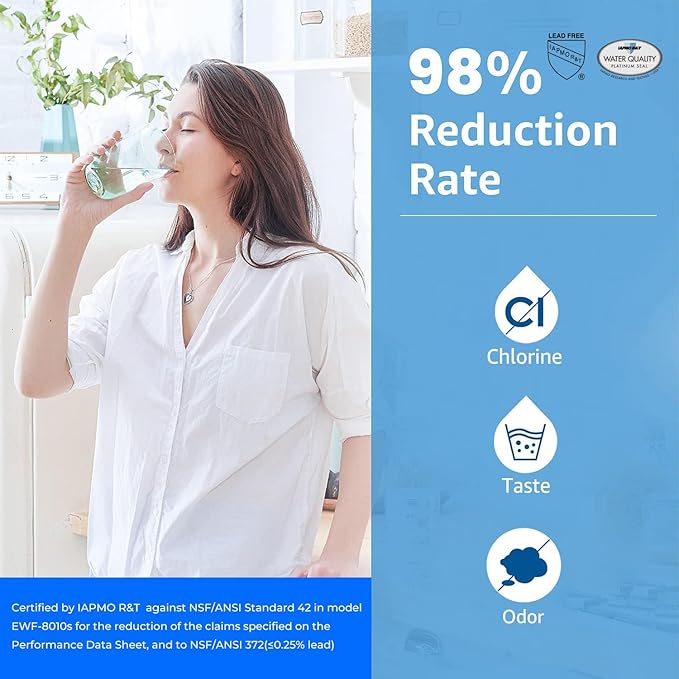 Waterdrop F-201R Water Filter Cartridge, Replacement for InSinkErator® F-201R Water Filter Cartridge for Hot Water Dispenser, NSF/ANSI 42&372, 4400 Gallons, 2 Pack, Model No.WD-W10