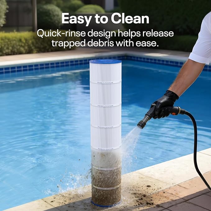 POOLPURE C5030 Pool Filters Compatible with Hayward CX1280XRE, SwimClear C5025, C5030, C5020, Pleatco PA131-PAK4, Ultral-A2, Unicel C-7494, Filbur FC-1227, FC-6435, 4 X 131 sq. ft.