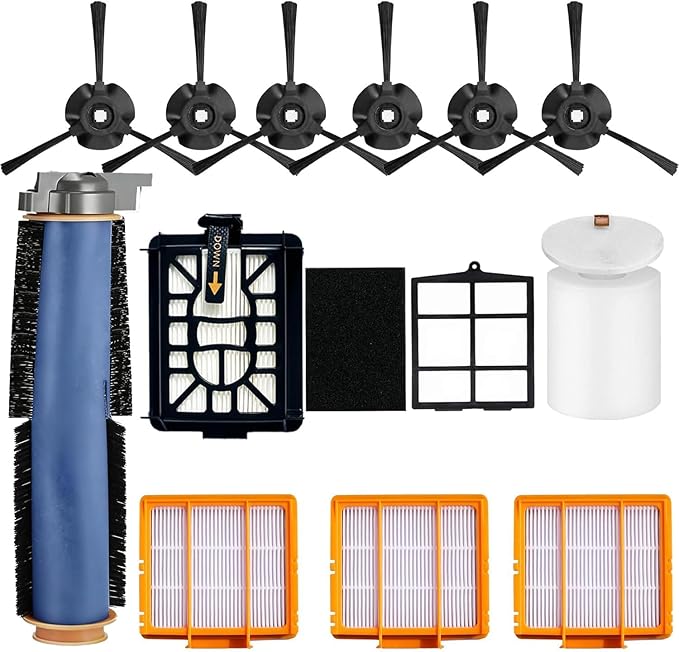 Shark Replacement Parts for AI AV2511AE AV2501S AV2610WA AV2501AE RV2502AE RV2610WA UR2500SR RV2520 AV2510 Accessories Kit with Main Roller Brush Filters Foam/Primary Filter Sweep Triple Side Brushes
