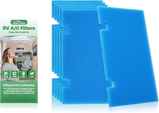 6-PCS RV Air Conditioner Filter RV AC Replacement RV Air Filters 3313107.103,3105012.003 Filters For Dometic Air Grille 14" x 7.5" MERV 6 Air Filters Reusable and Washable