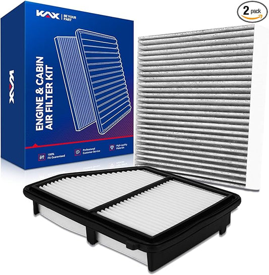 KAX Engine & Cabin Air Filter Kit, Repalcement for Honda Civic 2016-2026 2.0L, HR-V 2023-2025, Replace# CA12051 CF11182