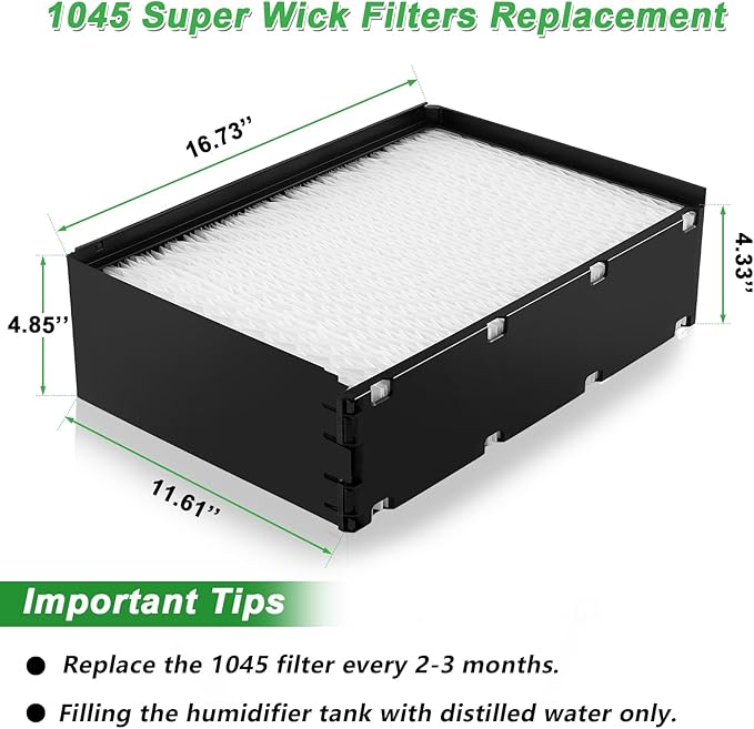 1045 Super Wick Humidifier Filter Replacement Compatible with 1045 Air-care Essick Humidifier Model H12300/H12300HB/H12400/H12400HB/H12600/H12600/H12001/H12AEUO/H12AUKP (1)