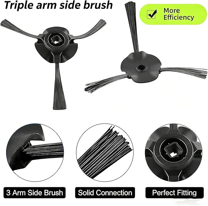 Shark Replacement Parts for AI AV2511AE AV2501S AV2610WA AV2501AE RV2502AE RV2610WA UR2500SR RV2520 AV2510 Accessories Kit with Main Roller Brush Filters Foam/Primary Filter Sweep Triple Side Brushes