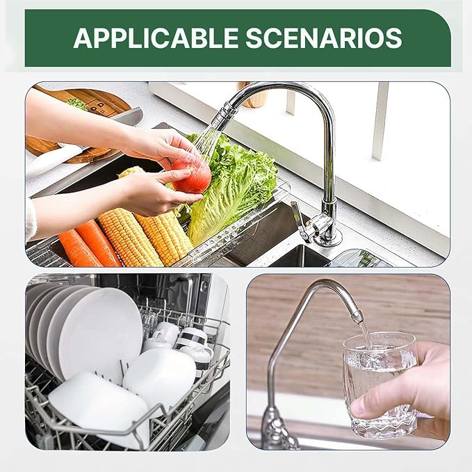 Dishwasher Drain Hose Adapter Kit - With 1/4-inch Quick Connect Fitting for a Water Filter and 7/8-inch Fitting for a Dishwasher – Compatible with ET116-001, D-25QC, DLA-D Dishwashers (1/4-inch)