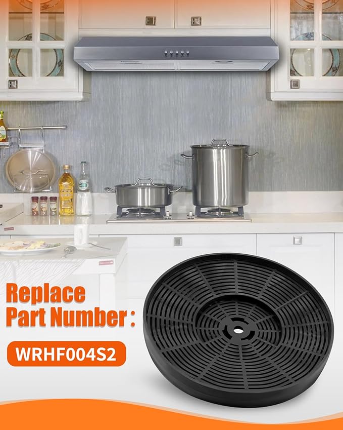 4PCS WRHF004S2 Carbon Charcoal Filter Fit for Winflo 30 Inch Range Hood Models W109C30W W109C30B W109C30 W108C30B W108C30 W108C30W