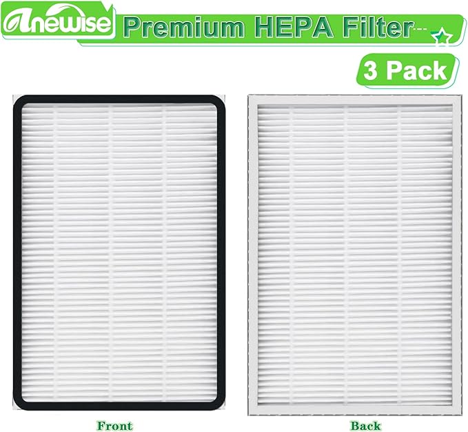 Anewise 3 Packs 86889 HEPA Media Filter Replacement for Kenmore EF-1, 86889, 20-86889, 40324, 53295 Canister and Upright Vacuum Cleaner, for Panasonic Part MC-V199H