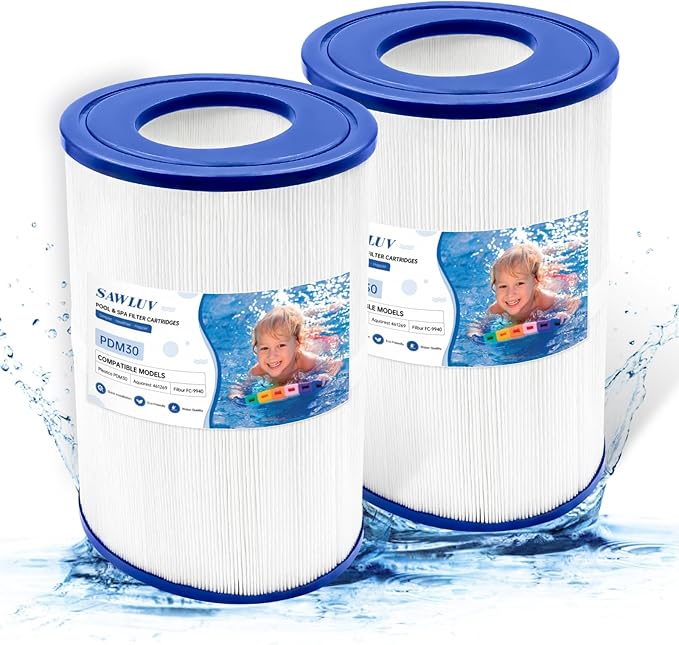 PDM30 Oval Spa Filter Fit for Dream M Aker Hot Tubs 461269, Fil bur FC9940, Cross Over 730L 730S, ODY ssey, Big E Z, EZL, 30 sq.ft Hot Tub Filter Cartridge, 2 Pack