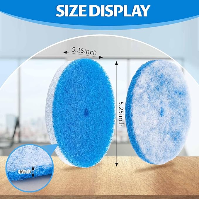 Ziliny 10 Pack RV AC Filters 5.25 Inch Round RV Filters Replacement for Air Conditioner Vent Compatible with MERV 6 AC Filter(Circle with Hole)