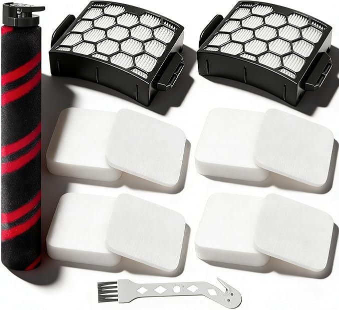 LA702 LA555 Filter Replacement for Shark Rotator Pet Lift-Away ADV Upright Vacuum LA702 LA555: 1 Soft Roller Brush, 2 HEPA Filters, 4 Foam & Felt kit for Pet Hair, Dust & Everyday Vacuum Maintenance