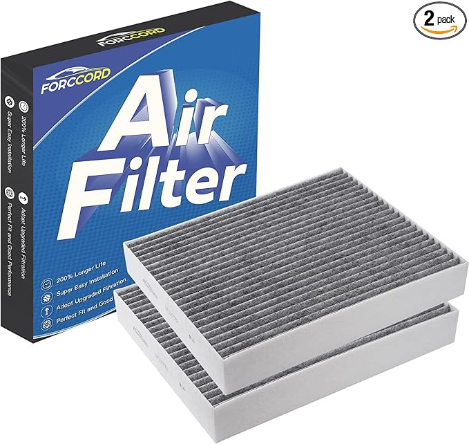 2-Pack HEPA Cabin Air Filter Fits for FORD Bronco 2021-26, Bronco Sport 21-26, Escape 20-26, Explorer 20-26 Activated Carbon Cabin Filter Replacement VF2078 CF12772 Car Accessories