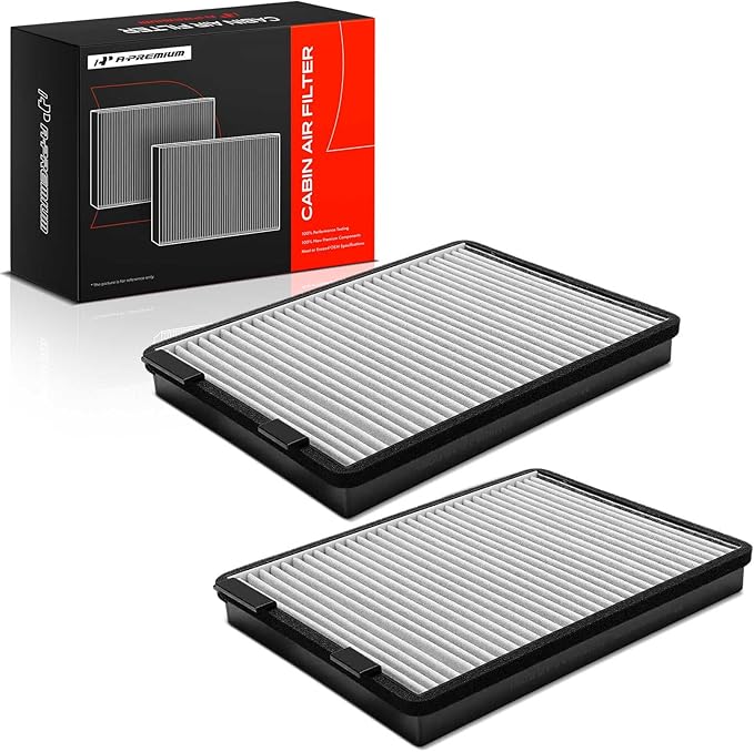 A-Premium 2-PC Cabin Air Filter with Activated Carbon Compatible with BMW E39 Series 525i 2001-2003, 528i 1997-2000, 530i 2001-2003, 540i 1997-2003, M5 2000-2003, Replace# 64118391198