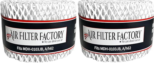 Air Filter Factory Humidifier Wick Filter Replacement For Mainstays Humidifier MDH-0103JB, A/h62 Made In USA 2-Pack