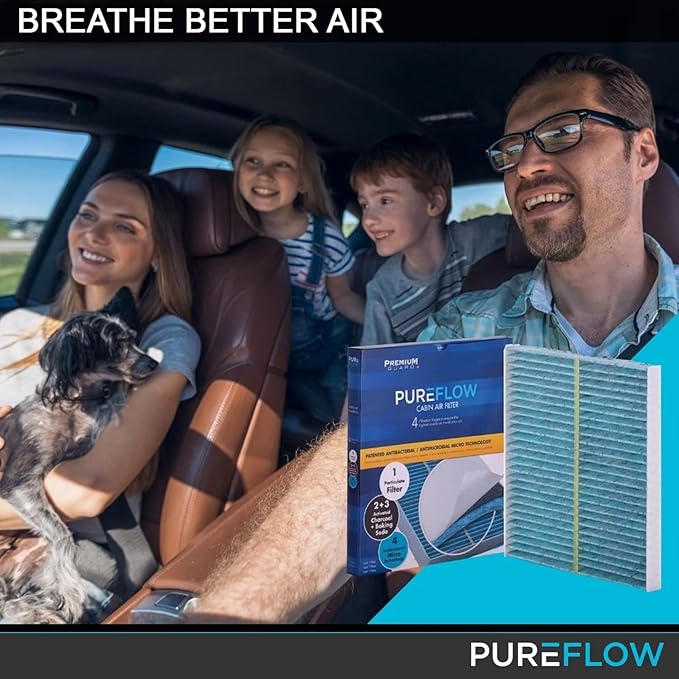 PureFlow Cabin Air Filter PC99052X | Fits 2015-2025 Nissan X-Trail, 2016-2024 Renault Koleos, 2022-2024 Logan, 2014-2020 Nissan Rogue, 2017-2022 Rogue Sport, 2017-2023 Qashqai