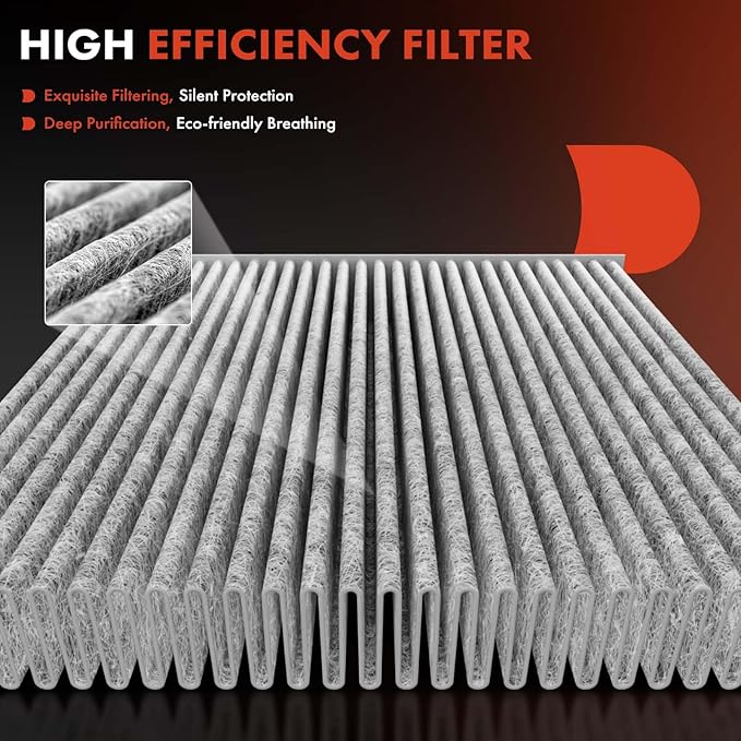 A-Premium 2-PC Cabin Air Filter with Activated Carbon Compatible with Tesla X 2016-2023, Replace# 103904200B
