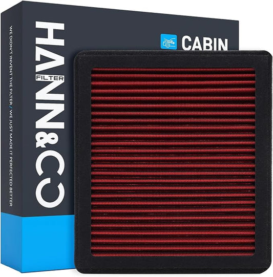 HANN&CO Washable And Reusable High Flow Cabin Air Filter，Greater Than 15 Years of Service Life，Suitable For Hyundai Tucson，Veloster，Accent；Kia Sportage Replacement CF10709，CP709，VF2007（HCC1816-X）