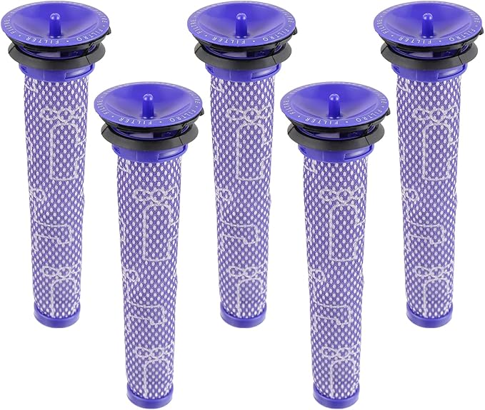 5 Pack Replacement Vacuum Filter for Dyson V6 V7 V8 DC58 DC59 DC61 Washable Pre Filters Replacements Part 965661-01