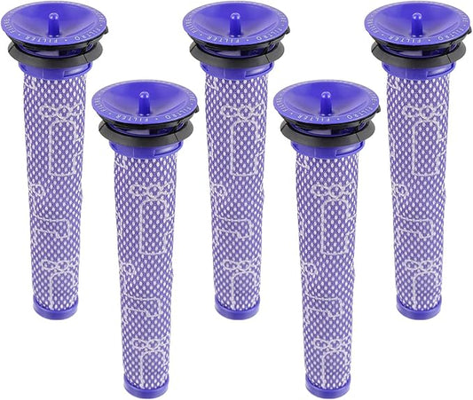 5 Pack Replacement Vacuum Filter for Dyson V6 V7 V8 DC58 DC59 DC61 Washable Pre Filters Replacements Part 965661-01