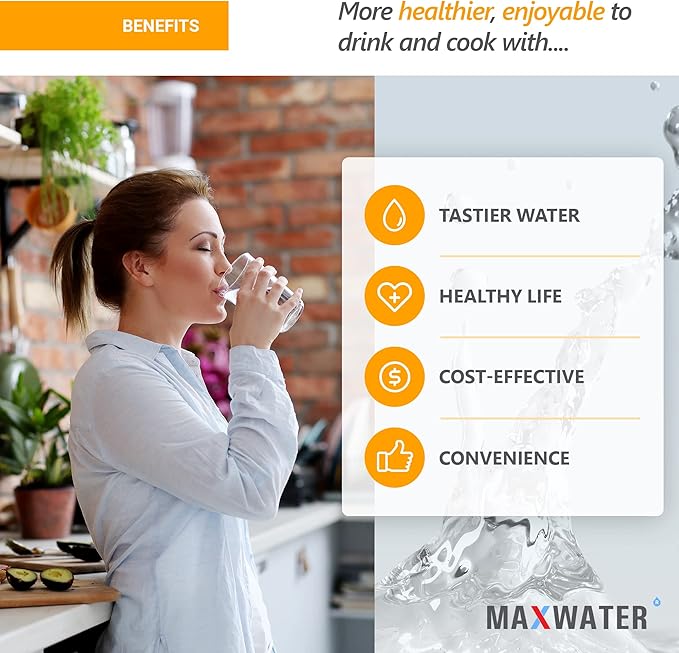 Max Water 10 Micron 10 x 4.5 inch Whole house Sediment Water Filter | Meltblown Polypropylene Well Water Filter Replacement Cartridges for DGD-5005, AP810, SDC-45-1001, GXWH30C, PP10BB (2 Pack)