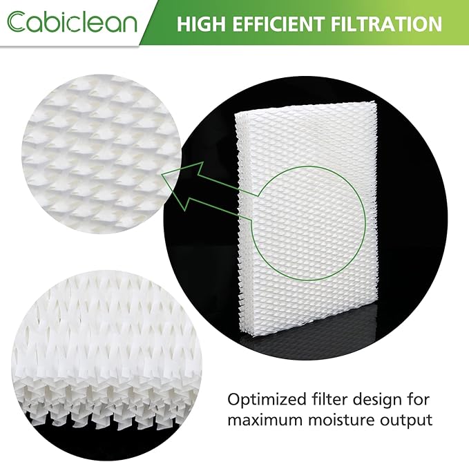 Cabiclean 4-Pack Humidifier Wicks Filter Replacement for Vornado MD1-0034 | Compatible with Evap40, Evap2, EV100, EV200, EVDC300, EVDC500 Evaporative Humidifier Models
