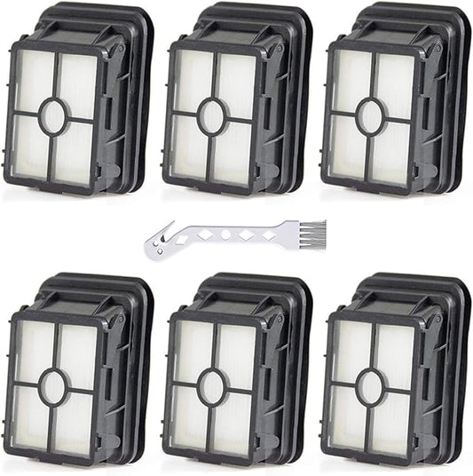 6 Pack 1866 Replacement Filters Compatible with Bissell Crosswave 1785 2306 2551 1866 2554 2590 2593 2596 CrossWave Cordless Max All in One Wet-Dry Vacuum Cleaner, Compare to Part # 1608684