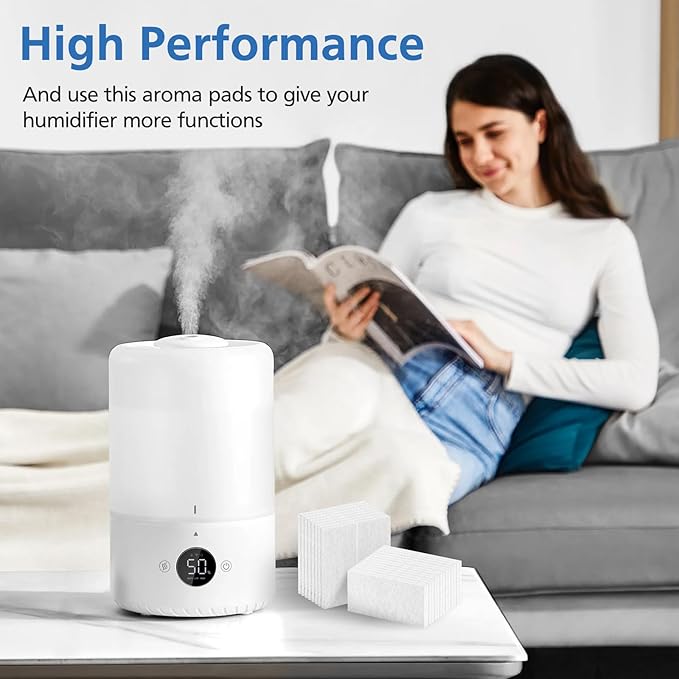 ShufudeJa Humidifier Aroma Pads 30 Pack, Aroma Pad Replacement Filter Compatible with LEVOIT LV600S, Classic300S, LV600HH, OasisMist450S Humidifiers, Increase Fragrance Function