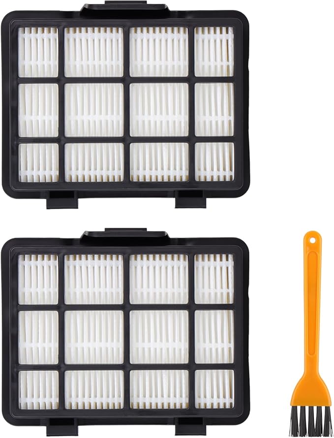 Replacement Filters Compatible with Eureka NEN180 NEN186BL Bagless Canister Vacuum Cleaner - 2 Pack Replacement Filters, 1 Cleaning Brush(It's Not Dust Cup Filters)