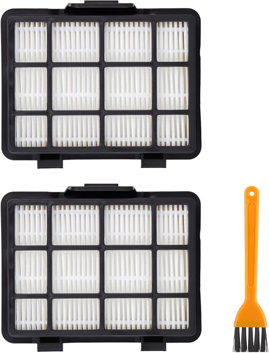 Replacement Filters Compatible with Eureka NEN180 NEN186BL Bagless Canister Vacuum Cleaner - 2 Pack Replacement Filters, 1 Cleaning Brush(It's Not Dust Cup Filters)