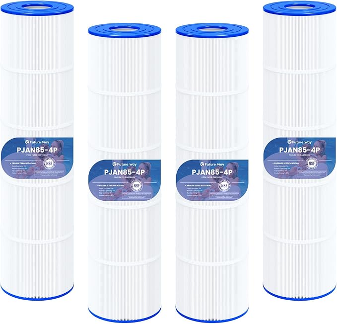 Future Way CV340 Pool Filter Cartridges Replacement for Jandy CL340, CV340, Replace Pleatco PJAN85, Jandy R0554500, Unicel C-7459, Filbur FC-6405, 4x85 sq. ft (4 Pack)