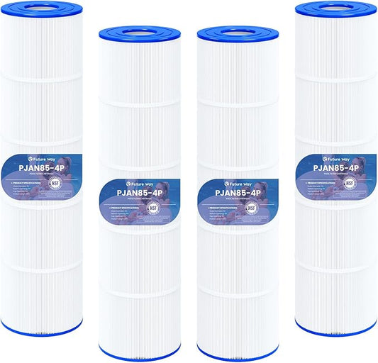 Future Way CV340 Pool Filter Cartridges Replacement for Jandy CL340, CV340, Replace Pleatco PJAN85, Jandy R0554500, Unicel C-7459, Filbur FC-6405, 4x85 sq. ft (4 Pack)