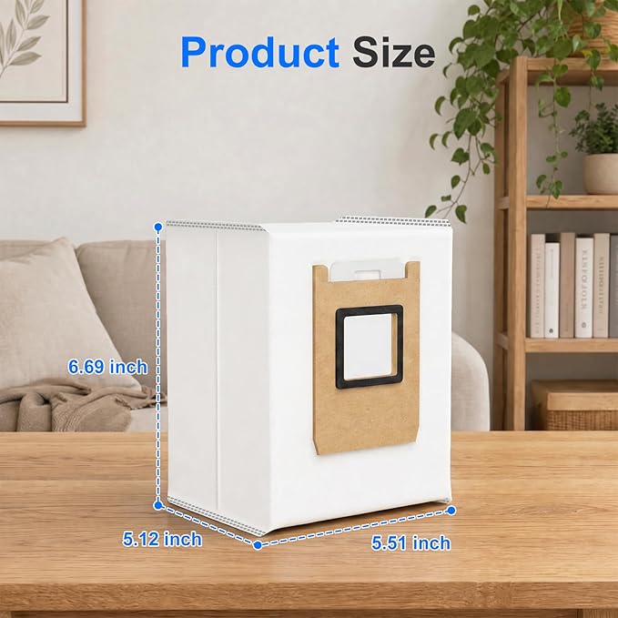 12 Pack E25 / E28 Dust Bags Compatible with Eufy Robot Vacuum Omni E25, Omni E28, Omni E20 and for Eufy Robot Vacuum C28, 3L Large Capacity, 4-Layer