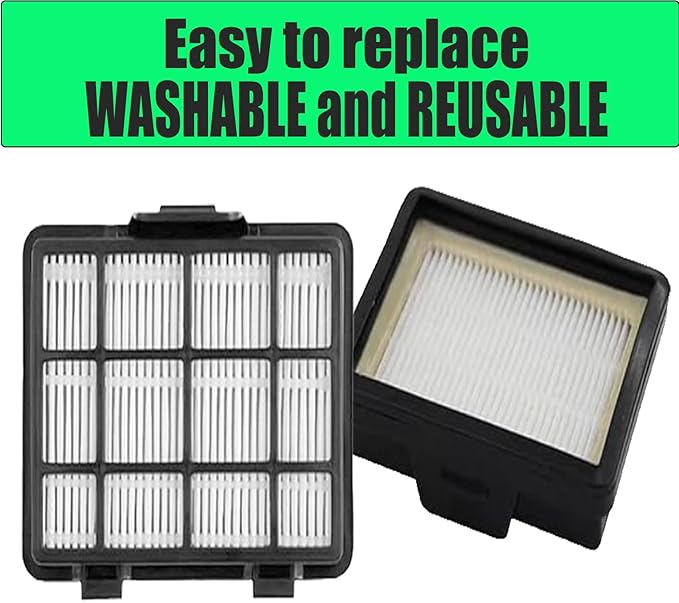 6 Pack HEPA Filters Replacement Set Compatible with Eureka NEN180 NEN186BL Bagless Canister Vacuum Cleaner
