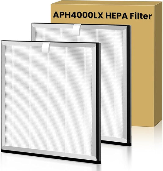 2 Pack APH4000 Replacement Filter Compatible with KNKA APH4000 Air Purifier,3-in-1 HEPA and Activated Carbon Filter